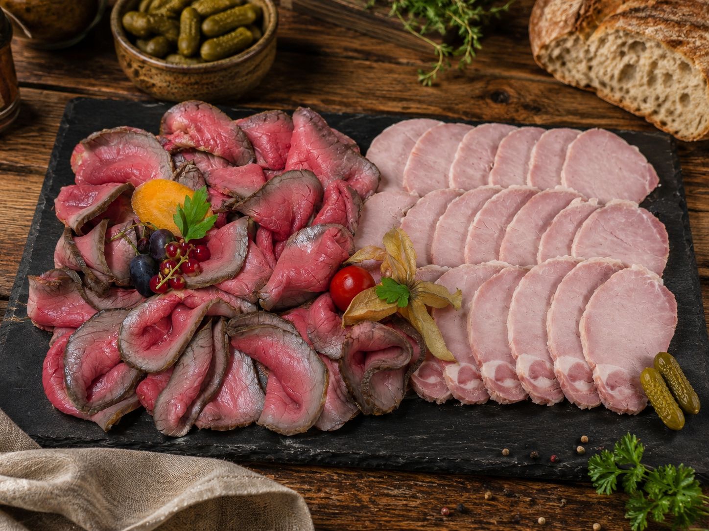 Rosbif / Rôti de porc (et leurs condiments)
